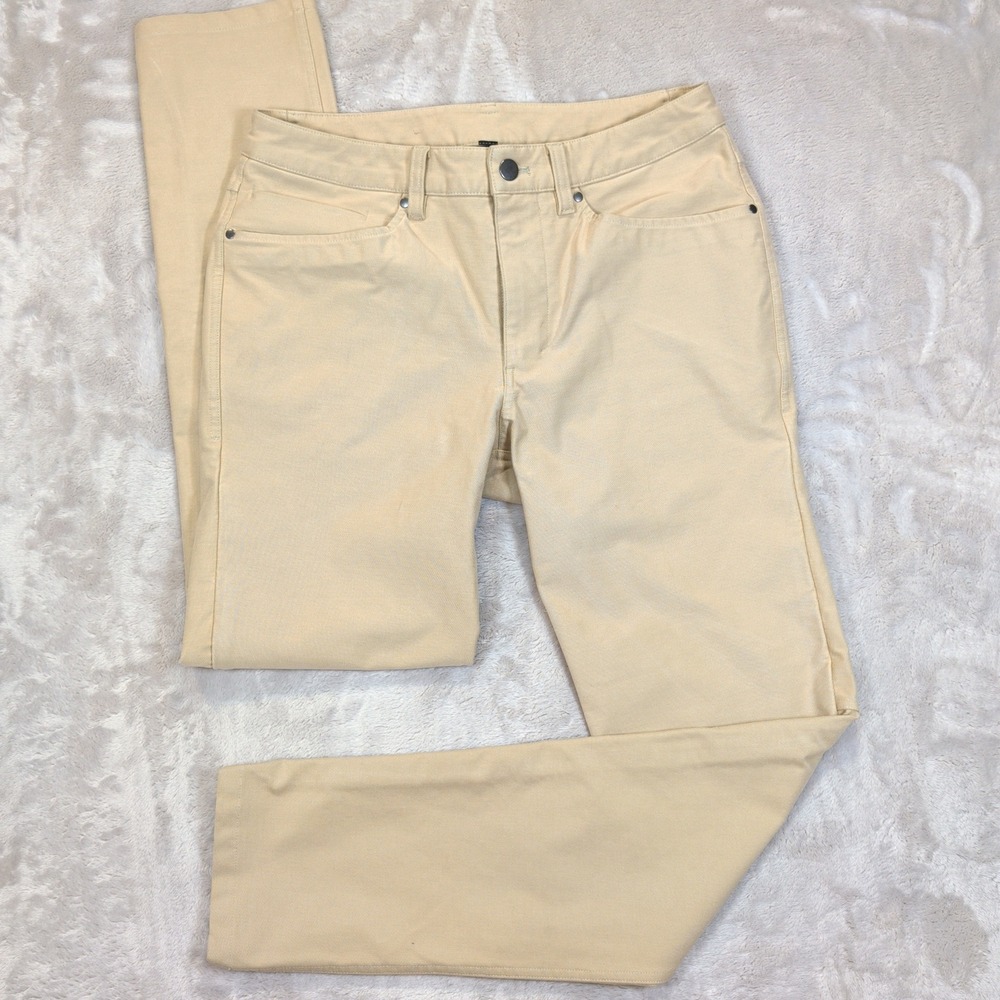 Lululemon ABC 5 Pocket Pants Mens 30 (30x31) Tan Utilitech Slim Fit Chino Gorp